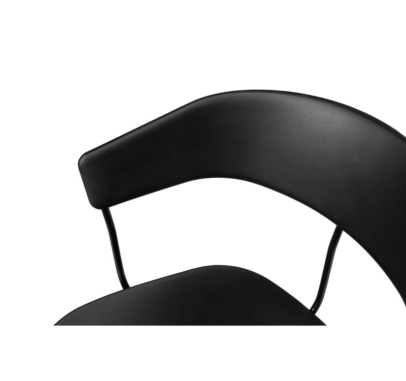 Krzesło JETT czarne - polipropylen, metal