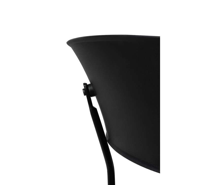 Krzesło JETT czarne - polipropylen, metal