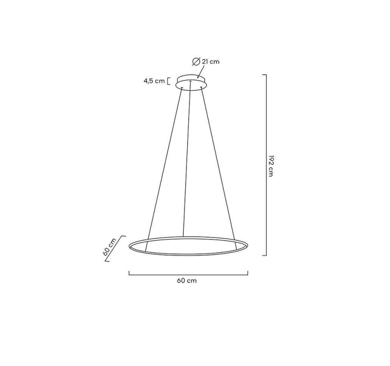 MOOSEE lampa wisząca RING SLIM 60 złota