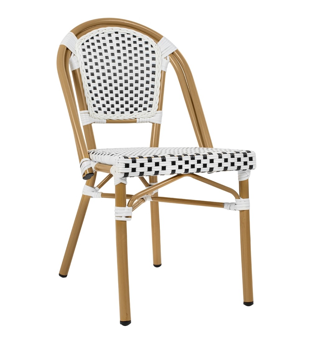 Krzesło ogrodowe CAFE PARIS białe rattan