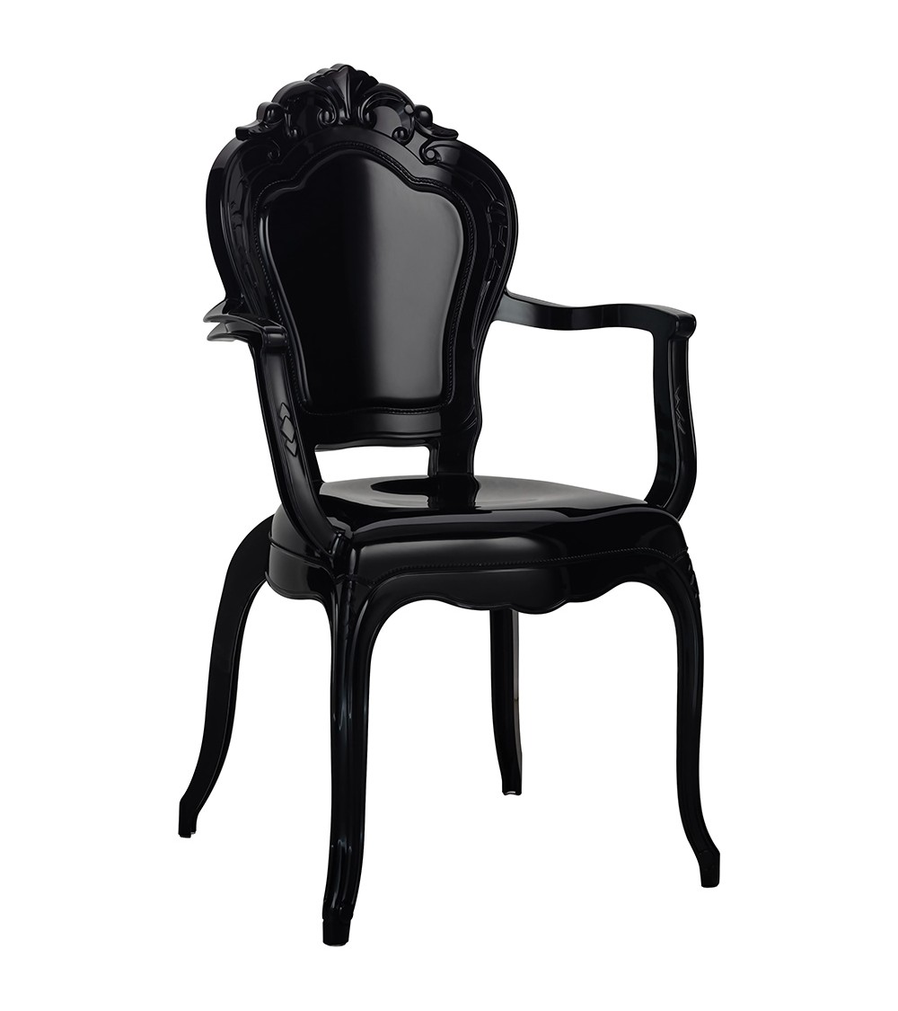 Krzesło KING ARM czarne - poliwęglan