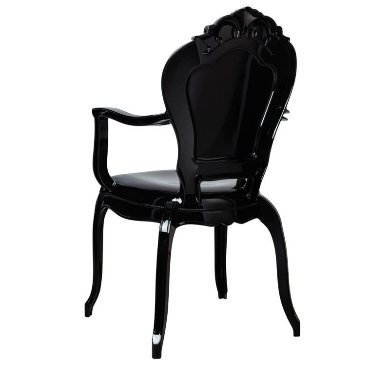 Krzesło KING ARM czarne - poliwęglan