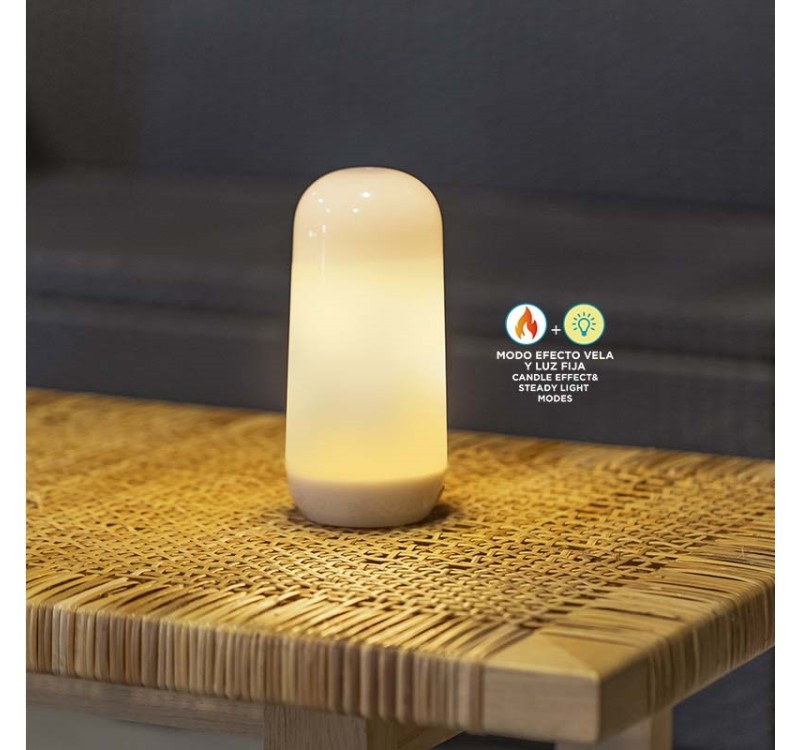 NEW GARDEN lampa stołowa CANDY z efektem płomienia IN&OUT BATTERY