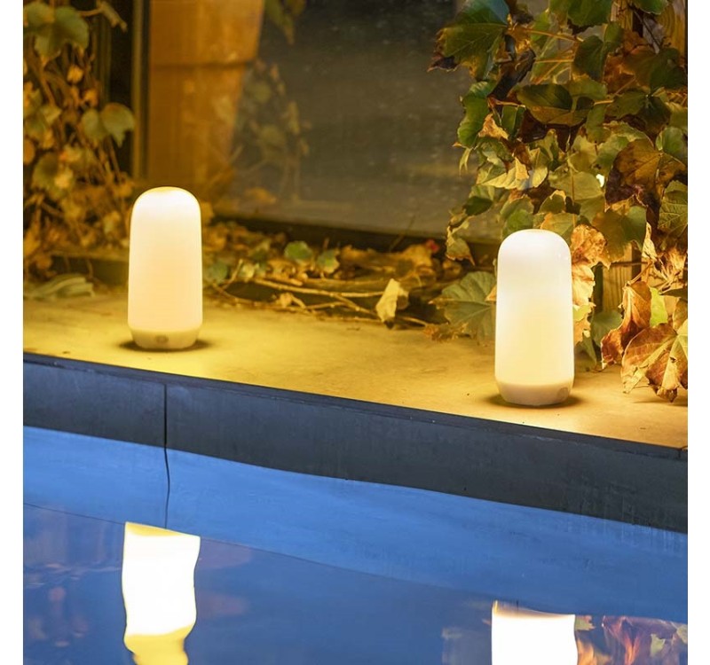 NEW GARDEN lampa stołowa CANDY z efektem płomienia IN&OUT BATTERY