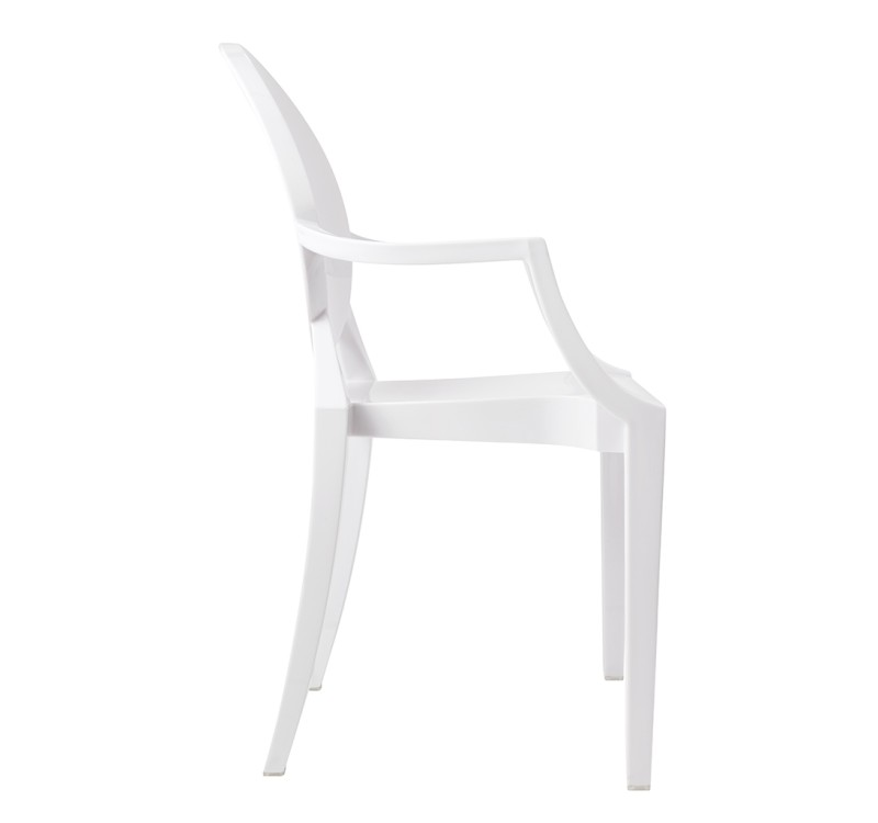 Krzesło LOUIS białe - poliwęglan