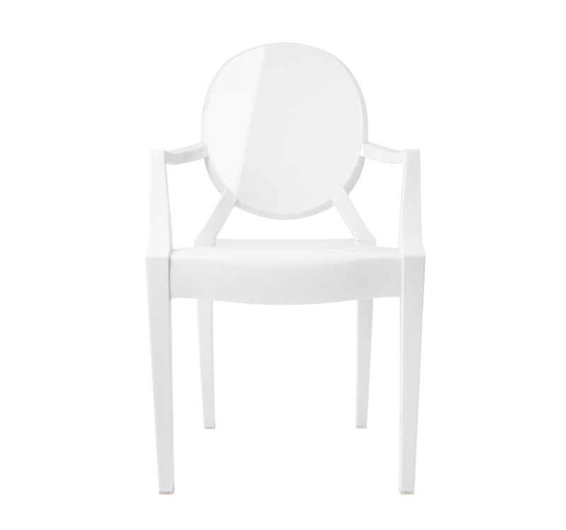 Krzesło LOUIS białe - poliwęglan