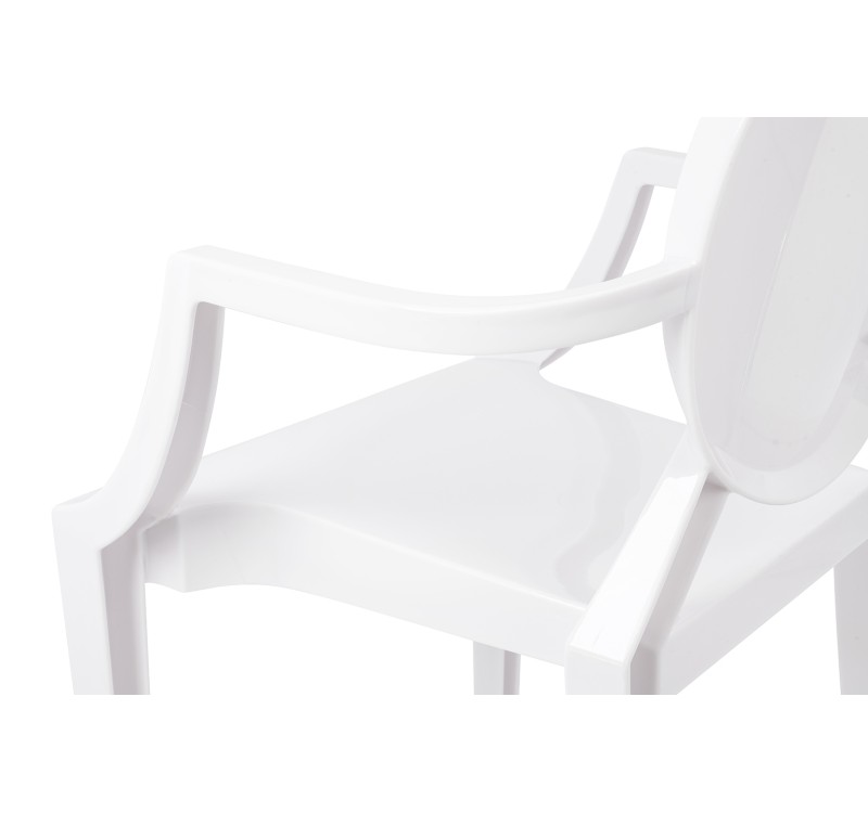 Krzesło LOUIS białe - poliwęglan