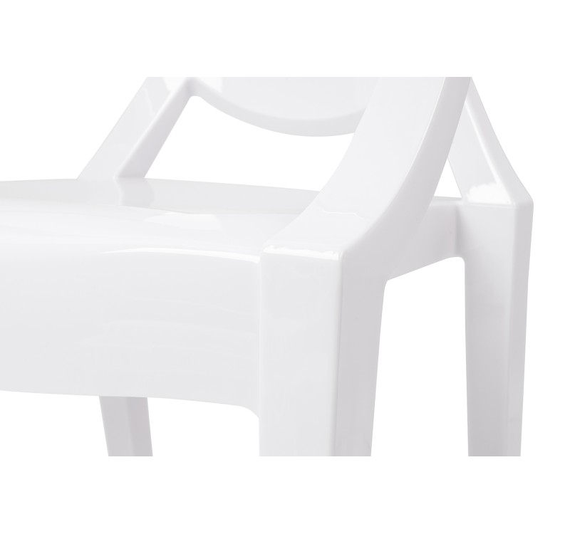 Krzesło LOUIS białe - poliwęglan