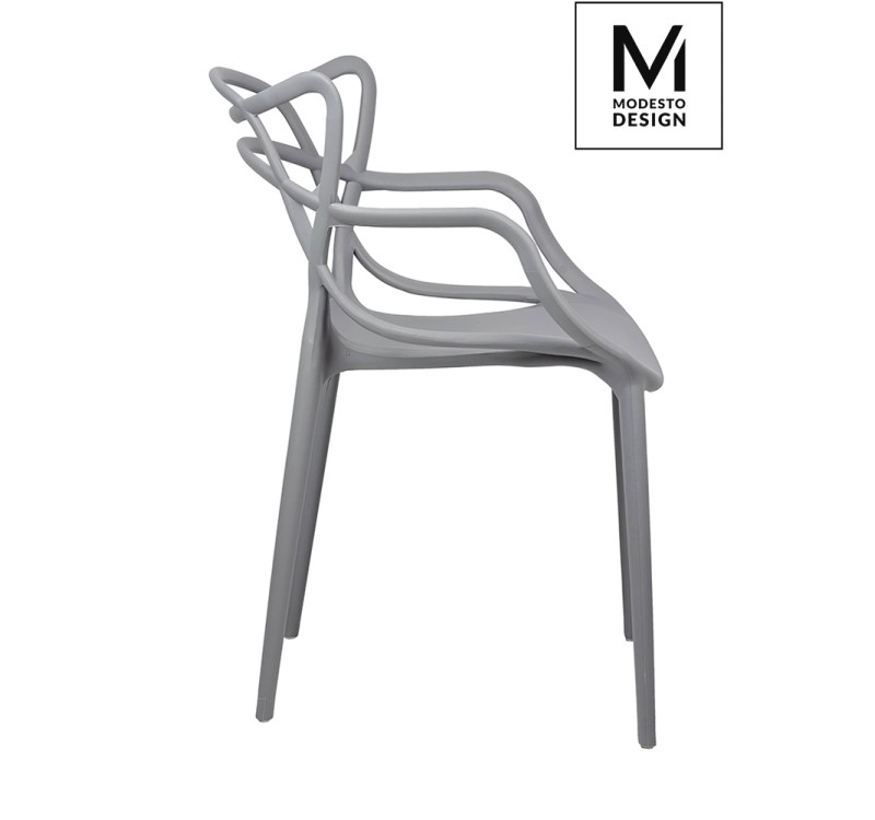 MODESTO krzesło HILO szare - polipropylen