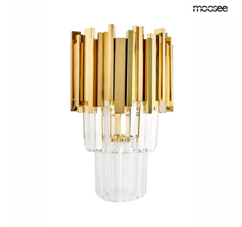 MOOSEE lampa ścienna IMPERIAL WALL GOLD   - stal, kryształ