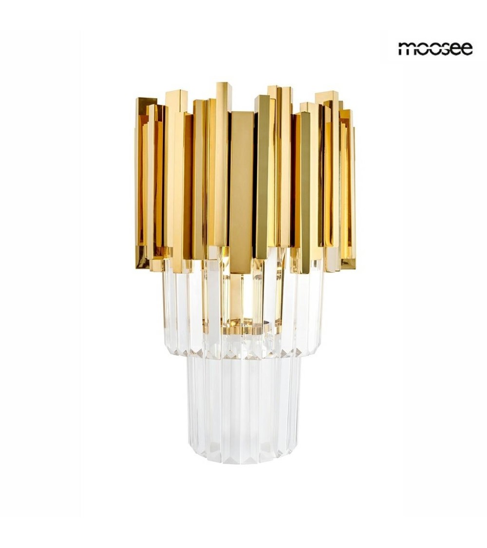MOOSEE lampa ścienna IMPERIAL WALL GOLD   - stal, kryształ