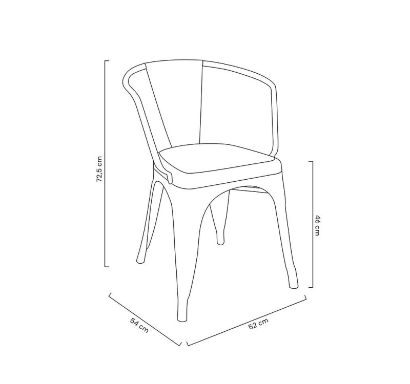 Krzesło TOWER ARM (Paris) metal