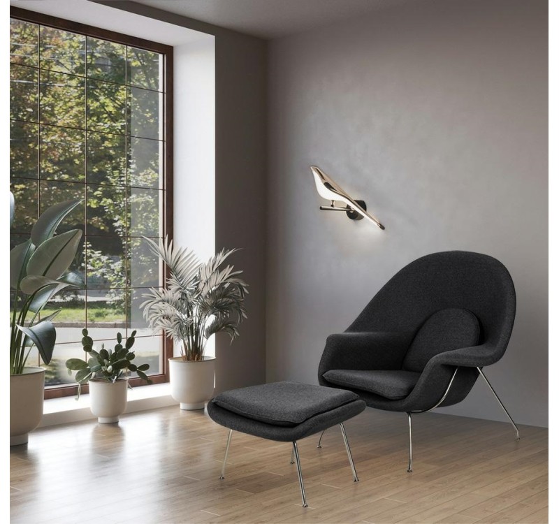 MOOSEE lampa ścienna BIRD złota