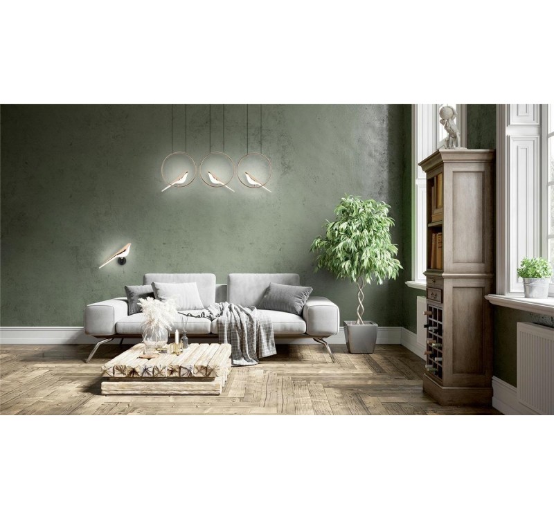 MOOSEE lampa ścienna BIRD złota