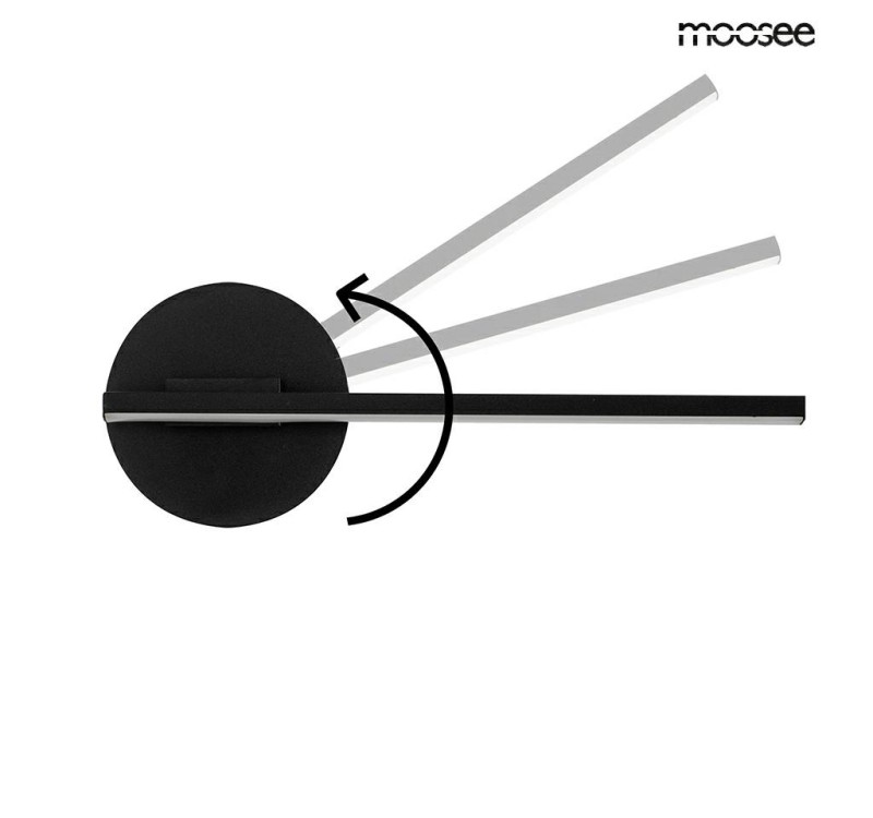 MOOSEE lampa ścienna HORIZON czarna