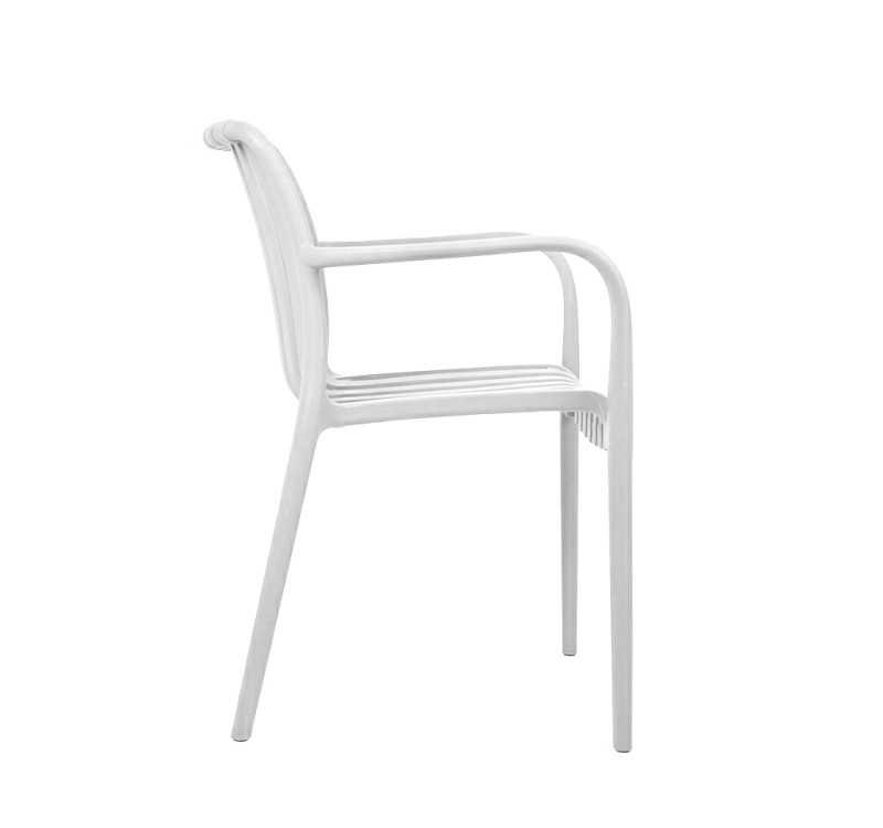 MODESTO krzesło Strips białe -            polipropylen