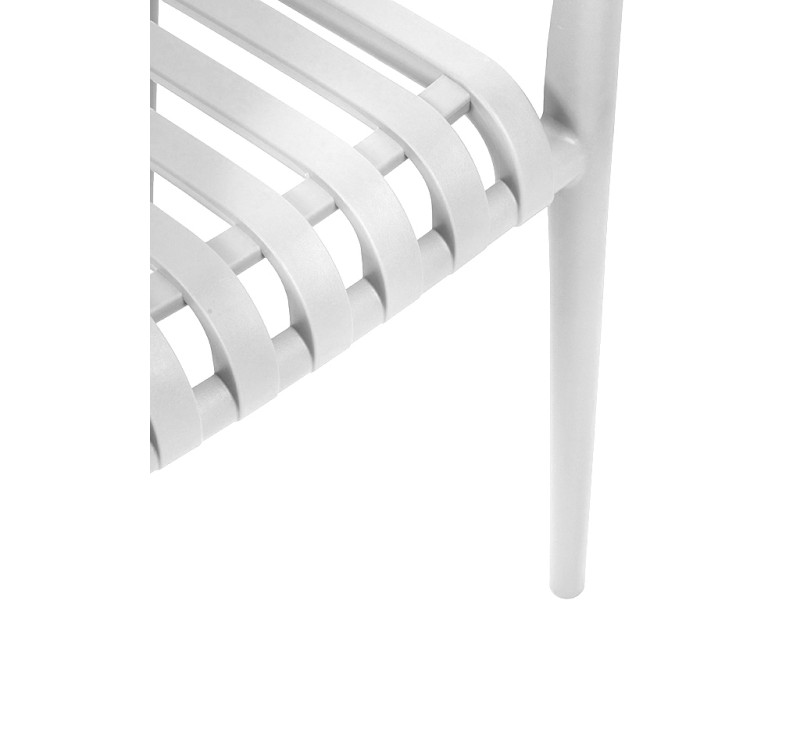MODESTO krzesło Strips białe -            polipropylen