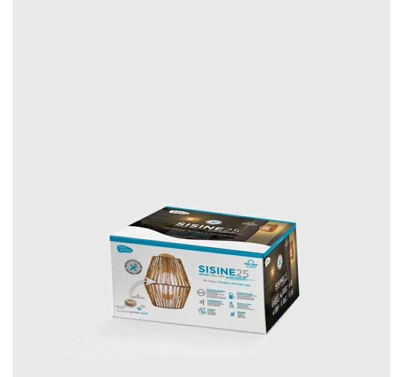 NEW GARDEN lampa ścienna SISINE 25 WALL IN&OUT BATTERY