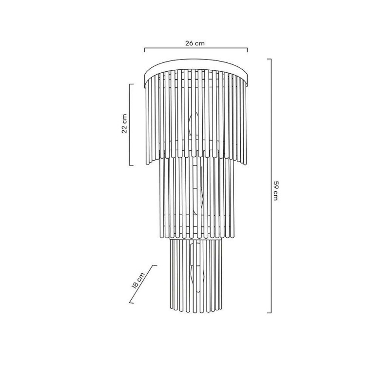 MOOSEE lampa ścienna ESTRO złota