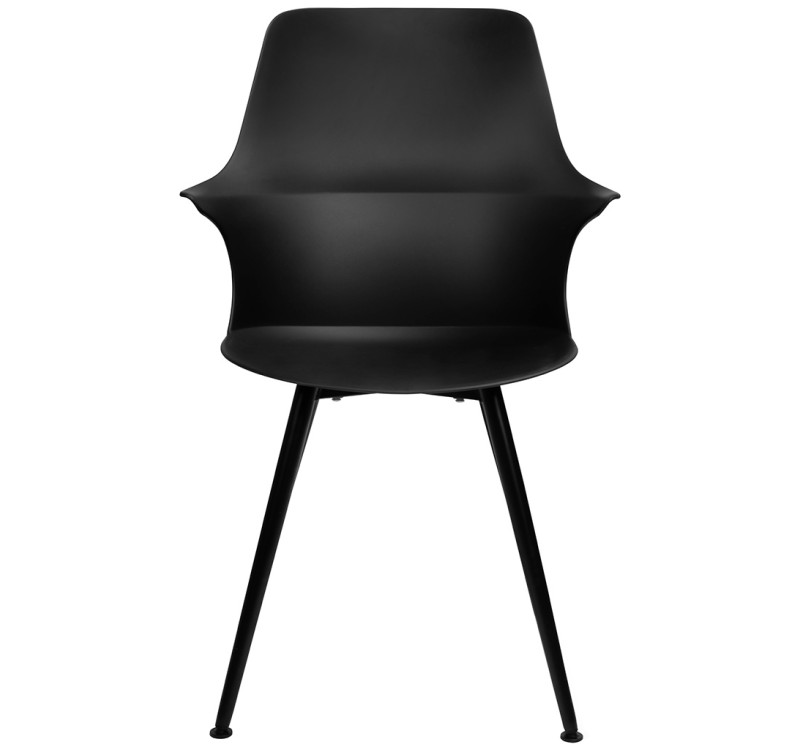 Krzesło BRAZO HIGH czarne  - polipropylen, metal