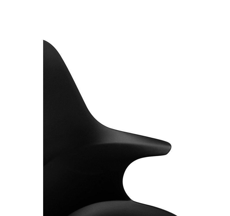 Krzesło BRAZO HIGH czarne  - polipropylen, metal