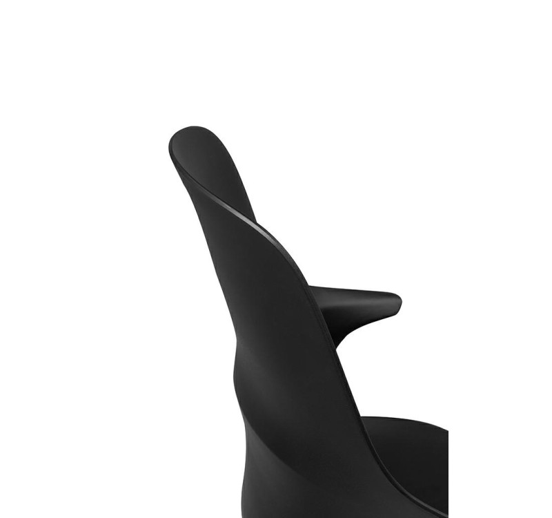 Krzesło BRAZO HIGH czarne  - polipropylen, metal