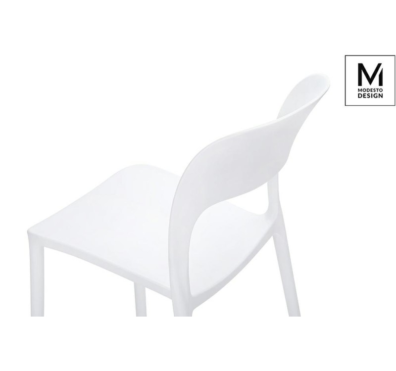 MODESTO krzesło ZING białe - polipropylen