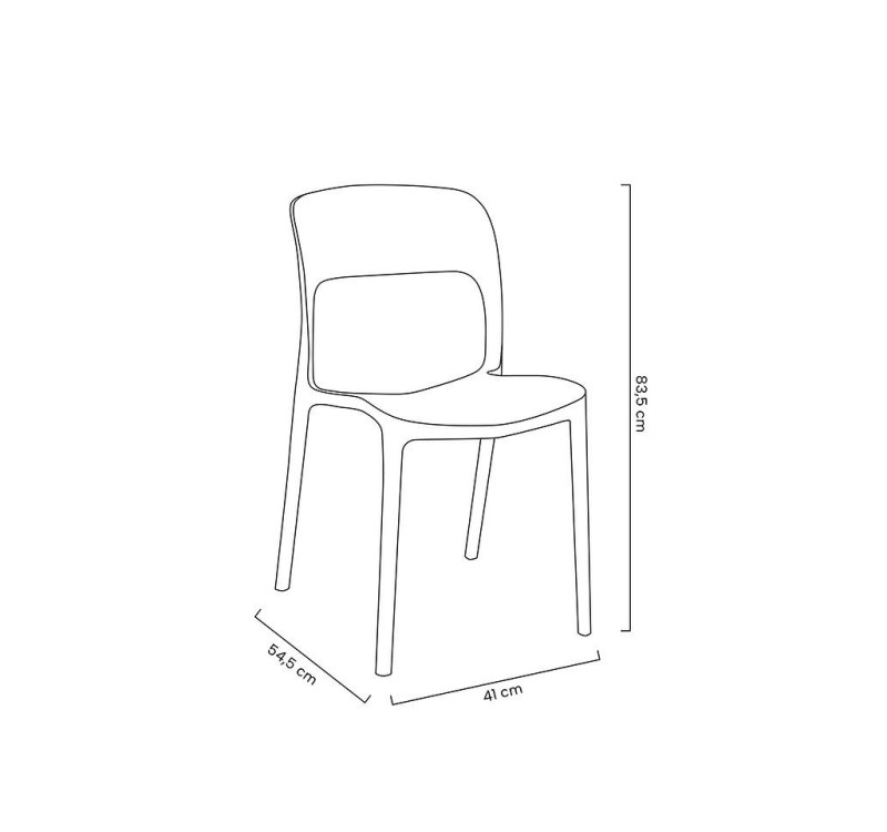 MODESTO krzesło ZING białe - polipropylen