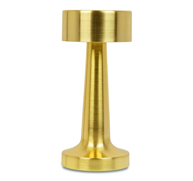 Lampa biurkowa LEE złota - wbudowana bateria, LED