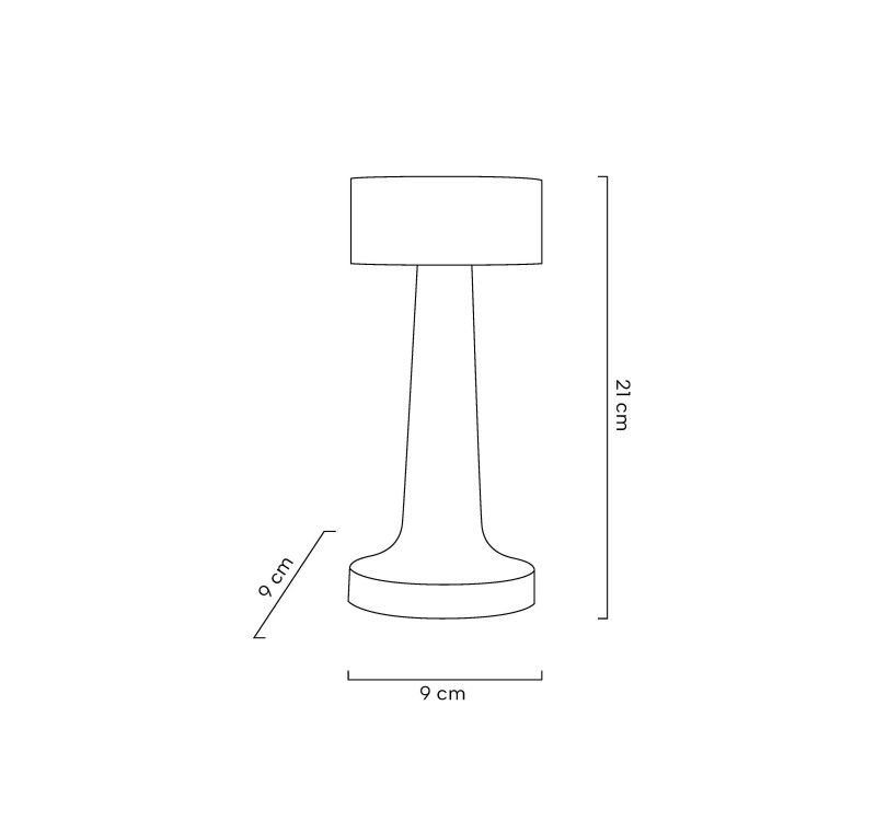 Lampa biurkowa LEE złota - wbudowana bateria, LED