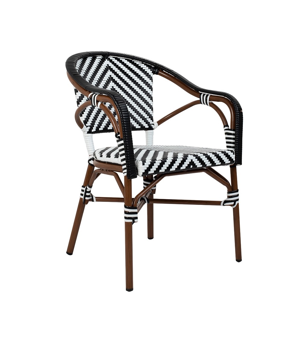 Krzesło ogrodowe CAFE AZURE biały /       czarny