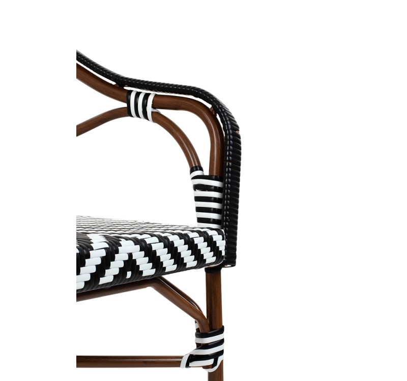 Krzesło ogrodowe CAFE AZURE biały /       czarny