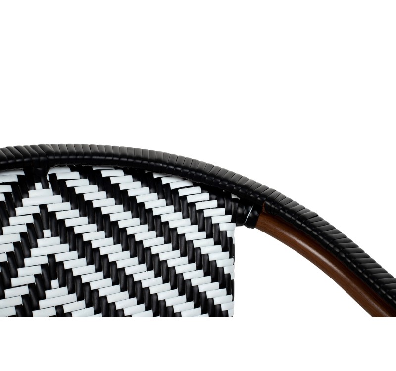 Krzesło ogrodowe CAFE AZURE biały /       czarny