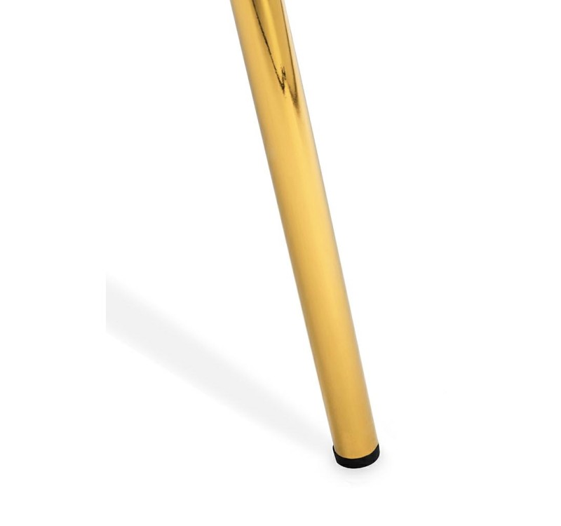 Krzesło NAOMI ciemny szary - welur, podstawa złota