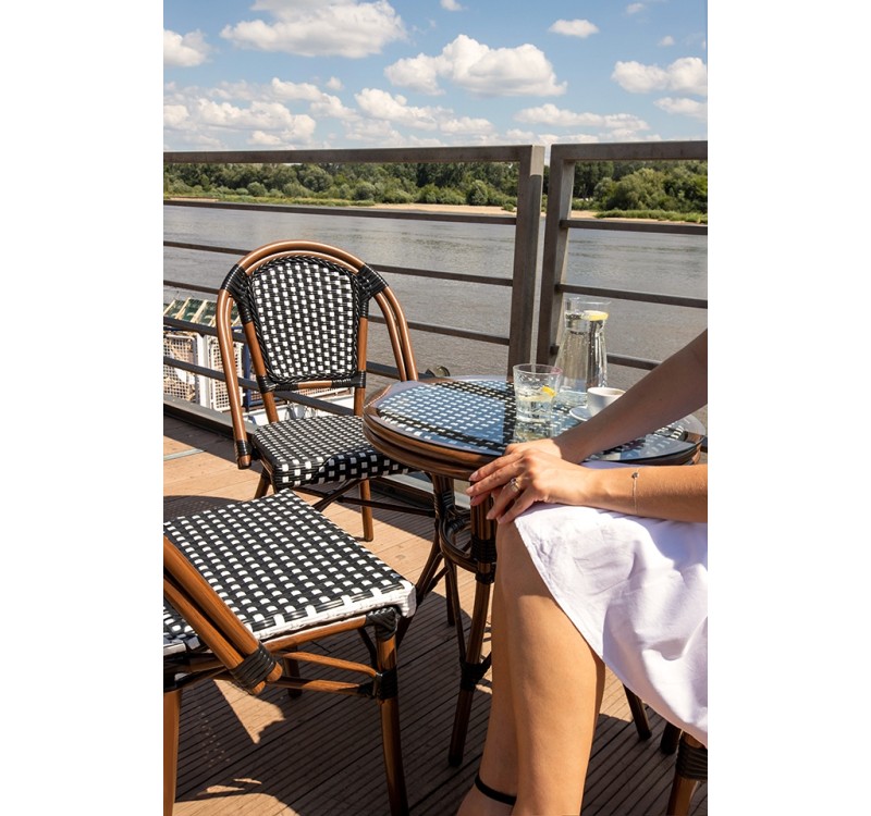 Krzesło ogrodowe CAFE PARIS brązowe       rattan