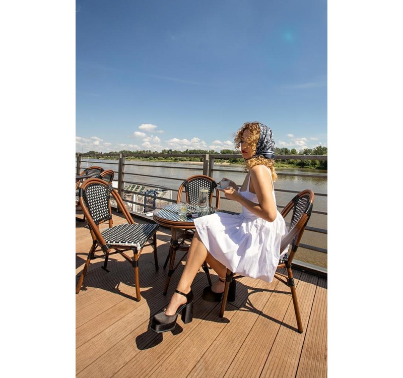 Krzesło ogrodowe CAFE PARIS brązowe       rattan