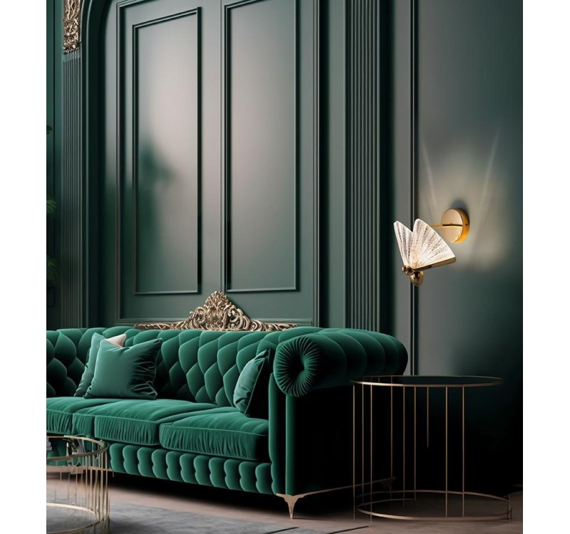 MOOSEE lampa ścienna BUTTERFLY S złota