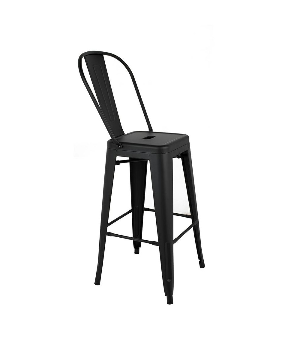 Krzesło barowe TOWER BIG BACK 76  (Paris) czarne