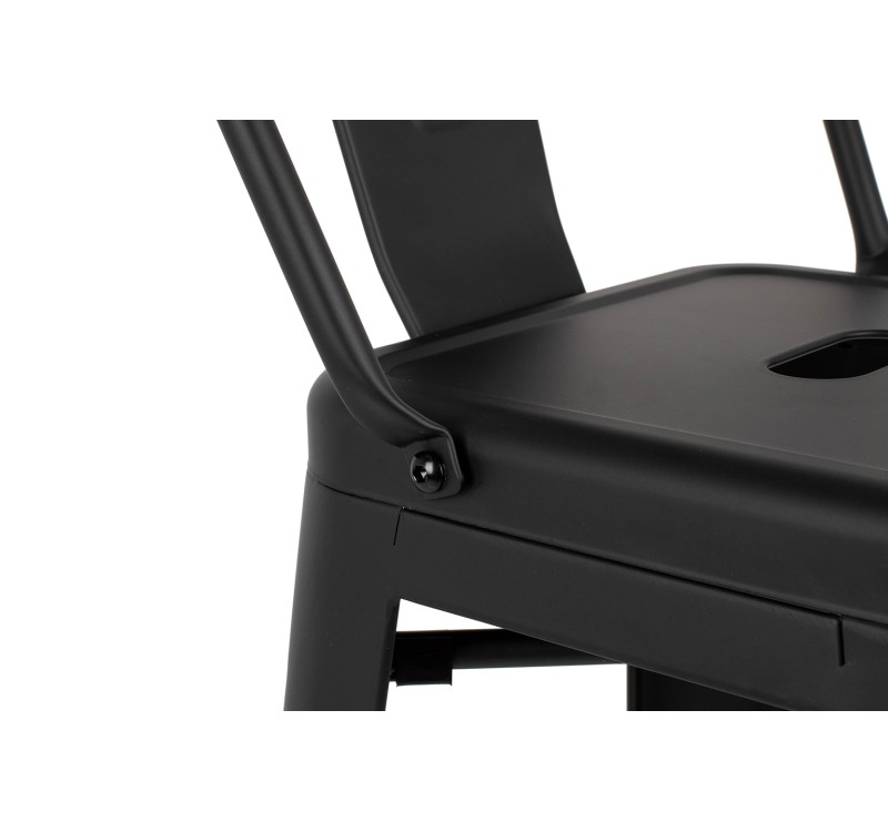 Krzesło barowe TOWER BIG BACK 76  (Paris) czarne