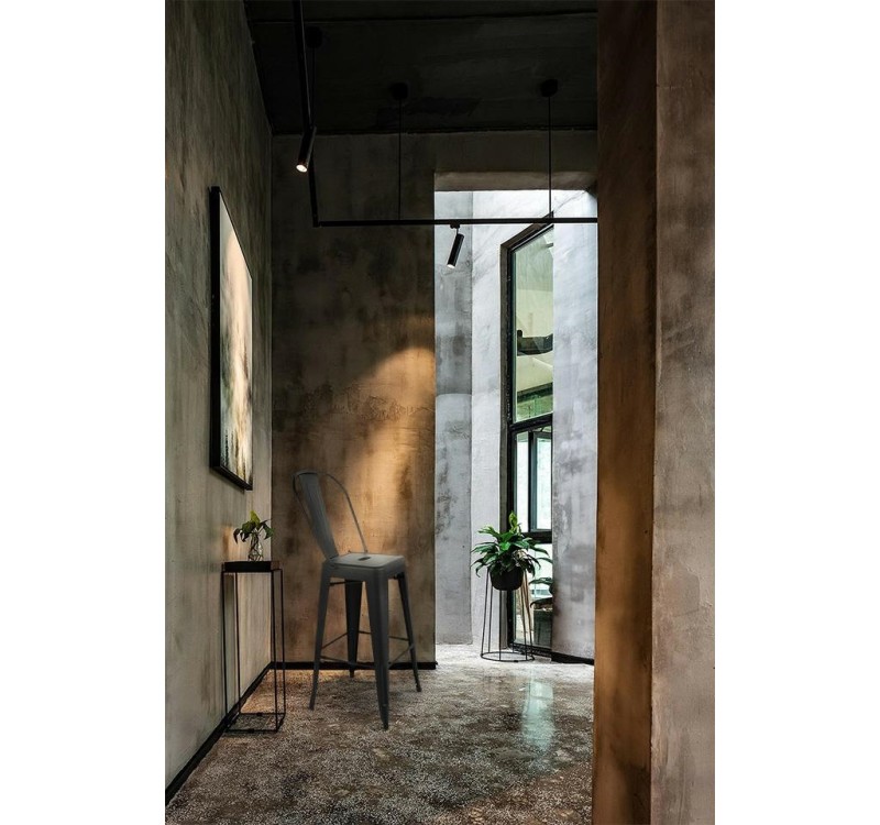 Krzesło barowe TOWER BIG BACK 76  (Paris) czarne