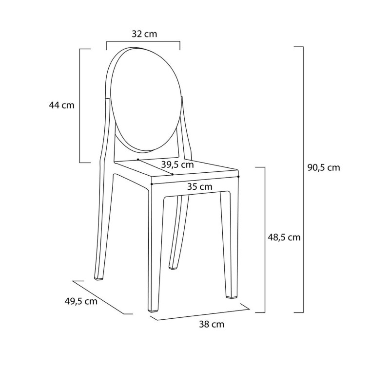Krzesło VICTORIA transparentne - poliwęglan