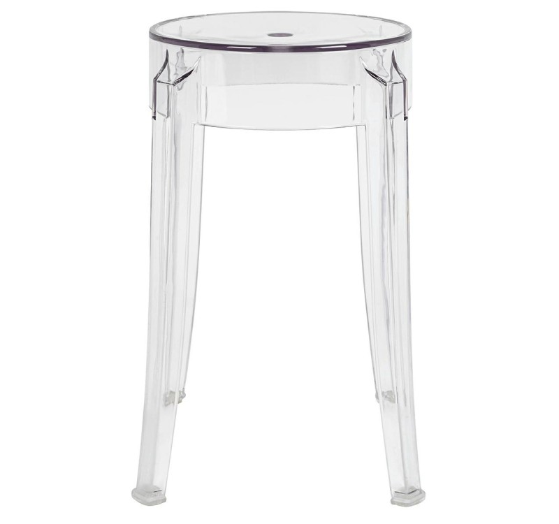 Stołek CHARLES 46 transparentny - poliwęglan