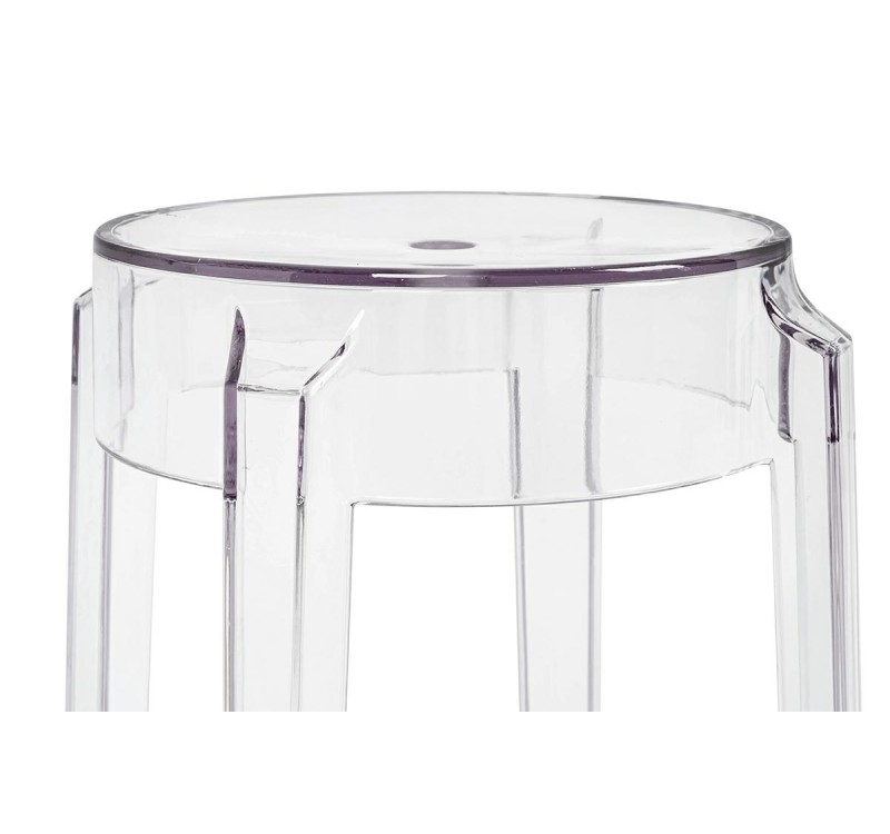 Stołek CHARLES 46 transparentny - poliwęglan