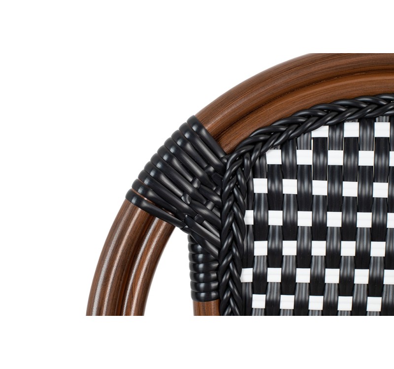 Krzesło ogrodowe CAFE PARIS ARM brązowe   rattan