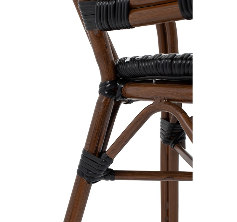 Krzesło ogrodowe CAFE PARIS ARM brązowe   rattan