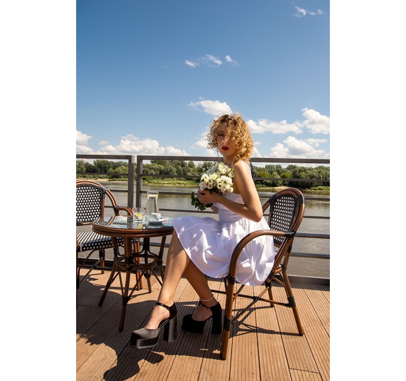 Krzesło ogrodowe CAFE PARIS ARM brązowe   rattan