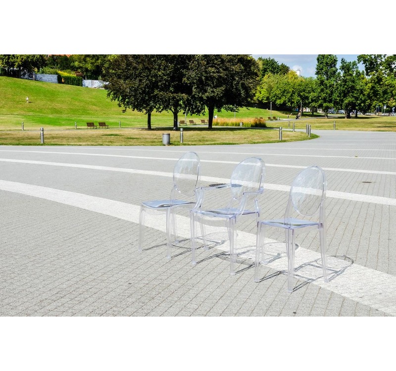 Krzesło LOUIS transparentne - poliwęglan