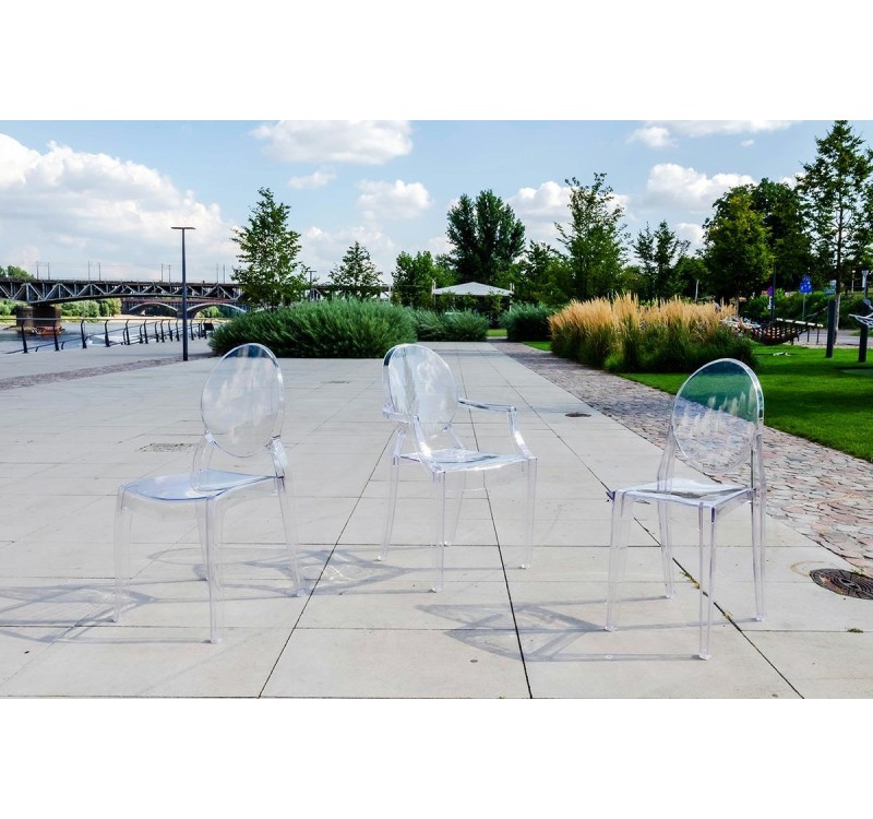 Krzesło LOUIS transparentne - poliwęglan