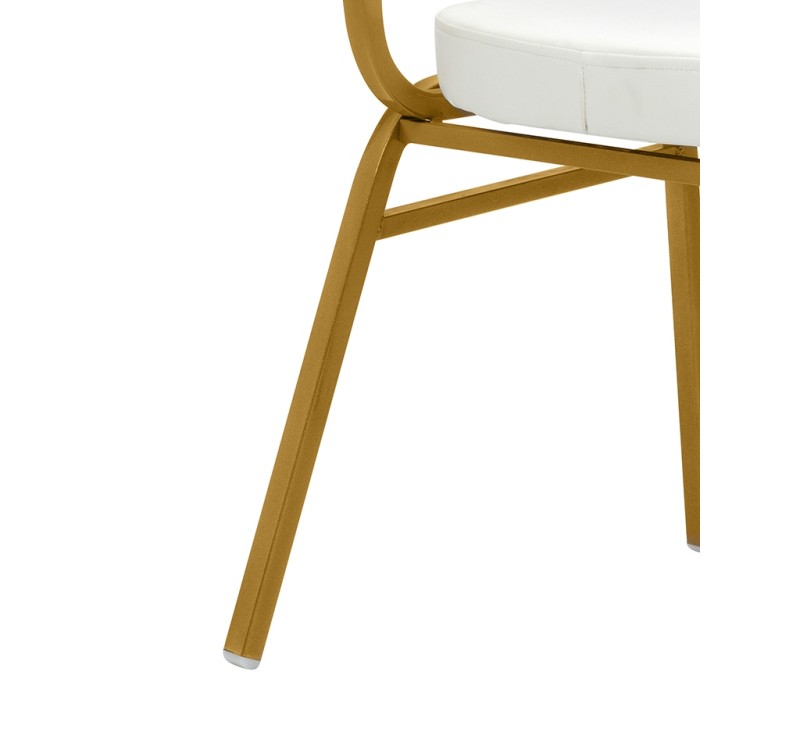 Krzesło bankietowe /konferencyjne HESTIA  białe / złote