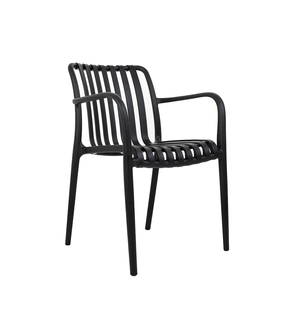 MODESTO krzesło Strips czarne  -          polipropylen